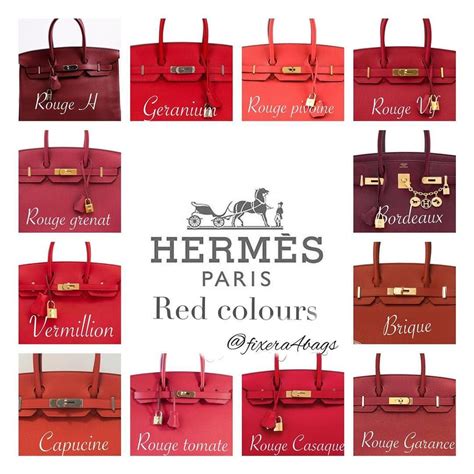 hermes red bag|hermes red color chart.